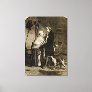 George Washington and his Mother Canvas Print