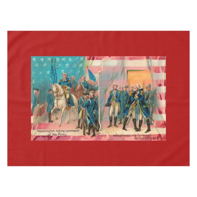 George Washington and Troops Tablecloth (Front (Horizontal))