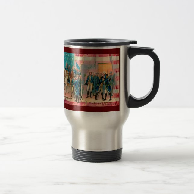 George Washington and Troops Travel Mug (Right)