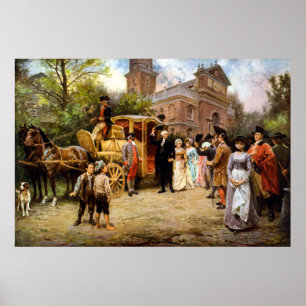 George Washington arriving at Christ Church Poster