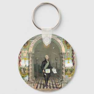 George Washington as a Freemason Key Ring