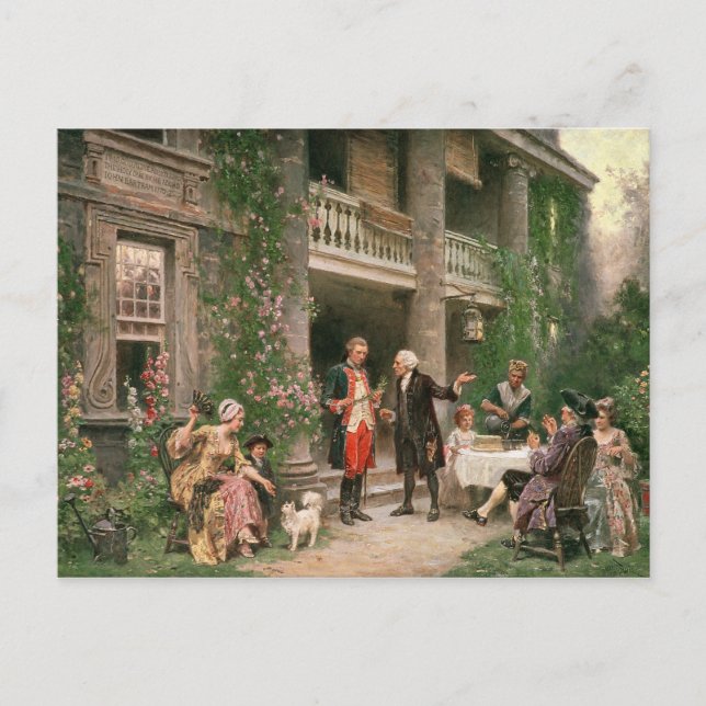 George Washington at Bartram's Garden Postcard (Front)