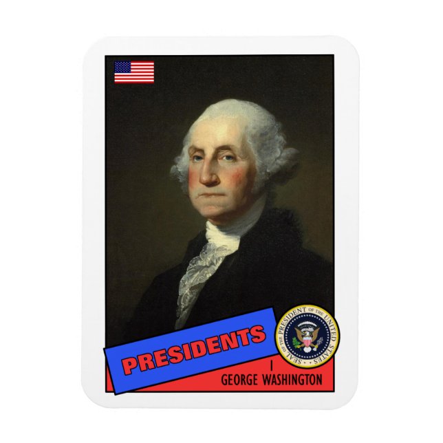 George Washington Baseball Card Magnet (Vertical)