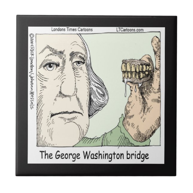 George Washington Bridge Funny Ceramic Tile (Front)