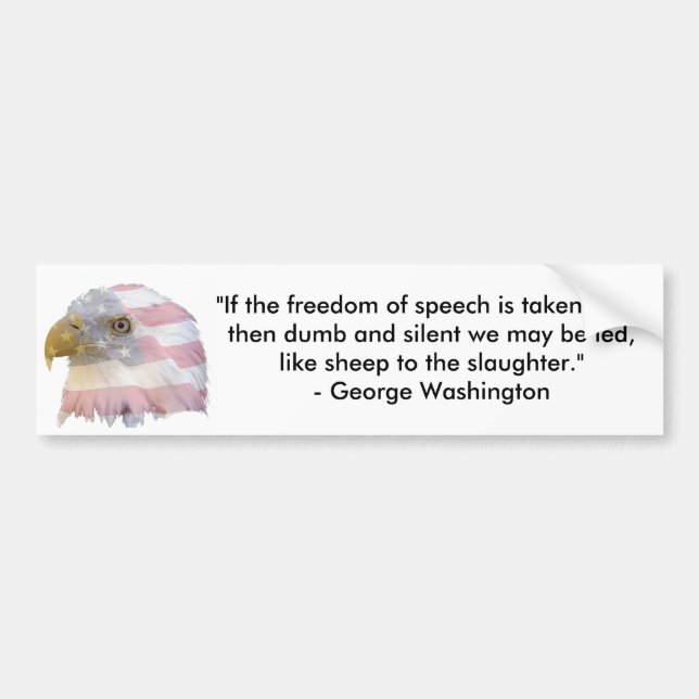 George Washington Bumper Sticker (Front)