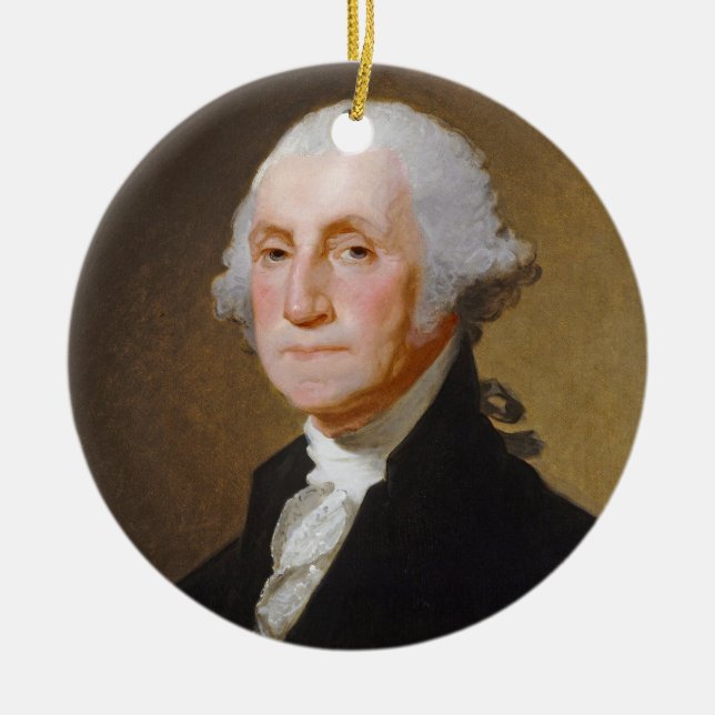 George Washington, c.1821 (oil on canvas) Ceramic Tree Decoration (Front)