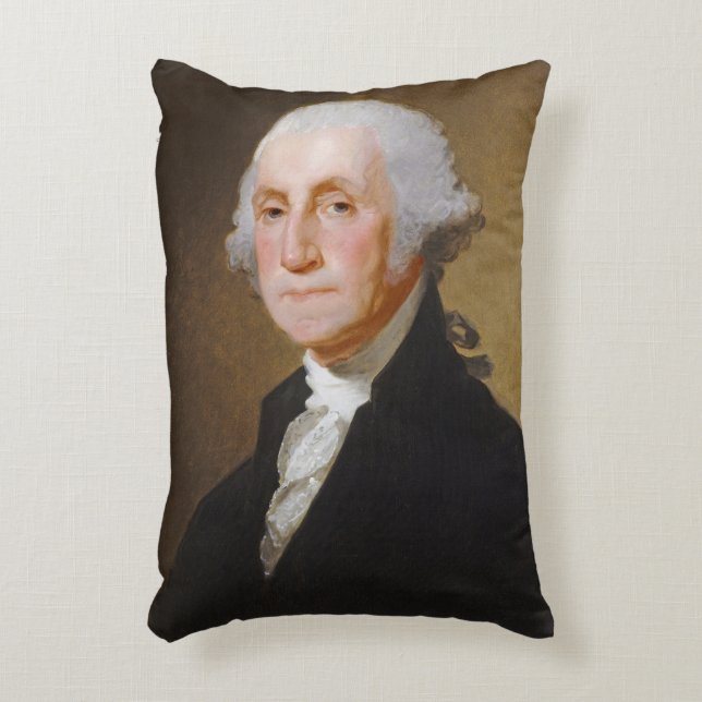 George Washington, c.1821 (oil on canvas) Decorative Cushion (Front(Vertical))
