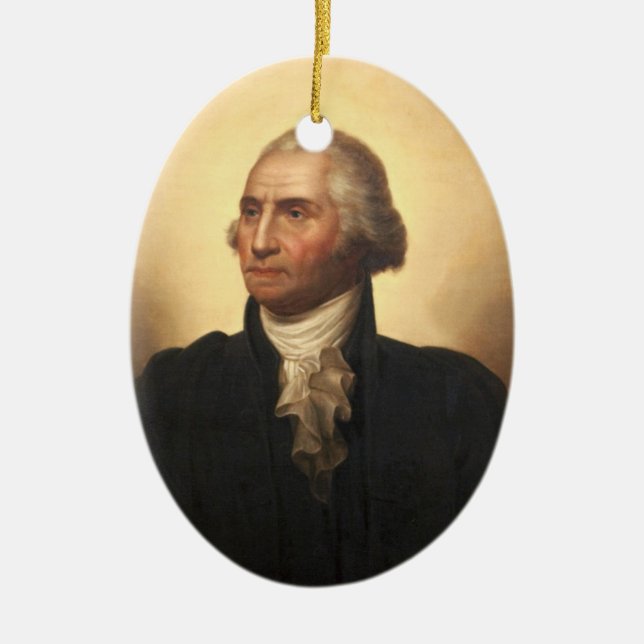 George Washington Ceramic Tree Decoration (Front)