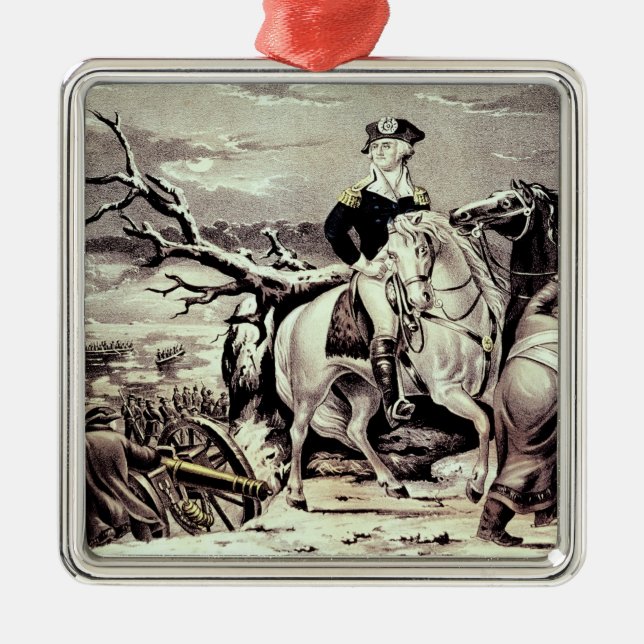 George Washington crossing the Delaware Metal Tree Decoration (Front)