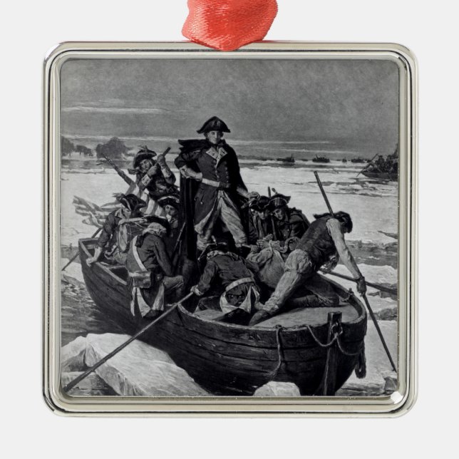 George Washington crossing the Delaware River Metal Tree Decoration (Front)