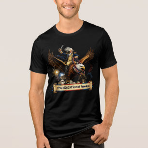 George Washington Eagle Rider 4th of July Tri-Blend Shirt