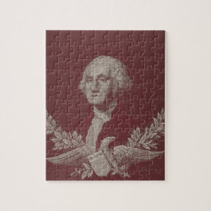 George Washington Eagle Stars Stripes USA Portrait Jigsaw Puzzle