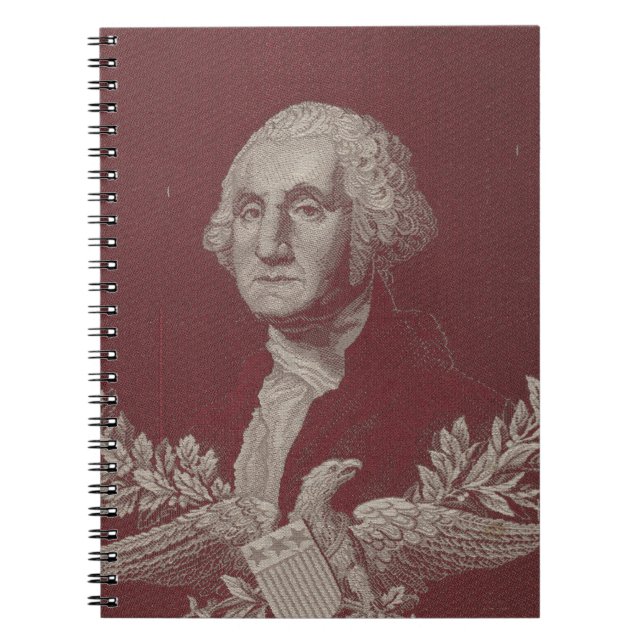 George Washington Eagle Stars Stripes USA Portrait Spiral Notebook (Front)