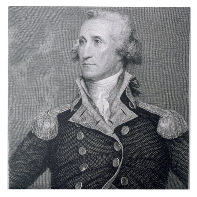 George Washington, engraved by Asher Brown Durand Tile (Front)