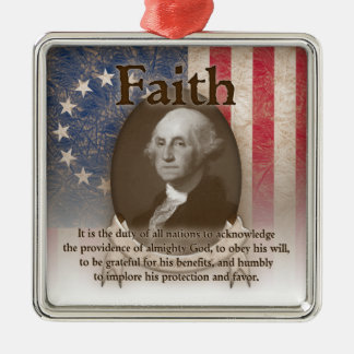 George Washington - Faith Metal Tree Decoration
