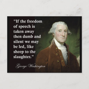 George Washington Freedom of Speech Quote Postcard