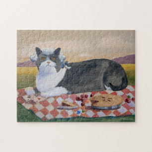 George Washington Funny Cat Jigsaw Puzzle