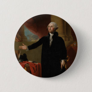 George Washington - Gilbert Stuart (1797) 6 Cm Round Badge