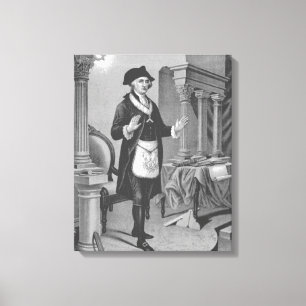 George Washington In Masonic Regelia Canvas Print