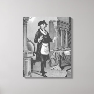 George Washington In Masonic Regelia Canvas Print
