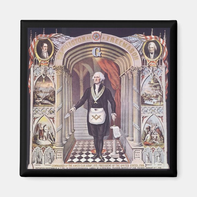 George Washington In Masonic Regelia Magnet (Front)