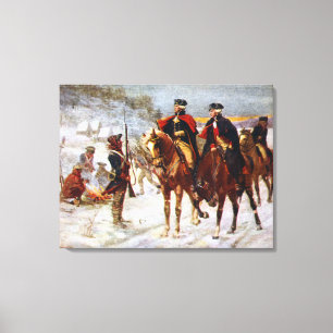 George Washington Lafayette Valley Forge Army Canvas Print