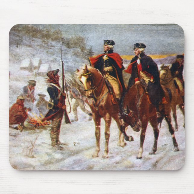 George Washington Lafayette Valley Forge Army Mouse Pad (Front)
