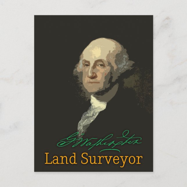 George Washington Land Surveyor Postcard (Front)