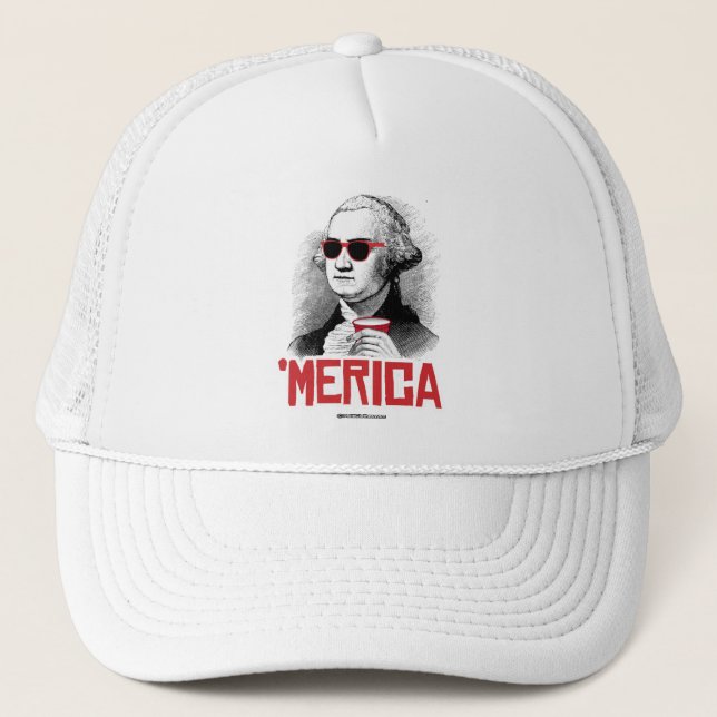 George Washington 'Merican Party Trucker Hat (Front)