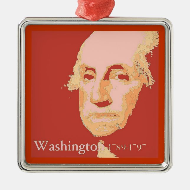 George Washington Metal Tree Decoration (Front)
