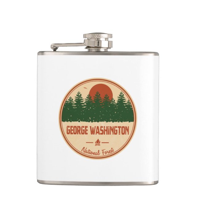 George Washington National Forest Hip Flask (Front)