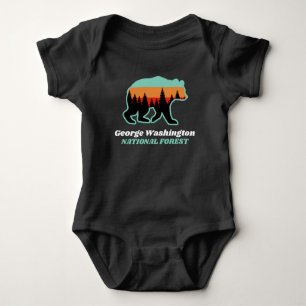George Washington National Forest Virginia VA Bear Baby Bodysuit
