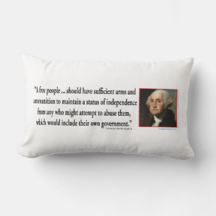 George Washington on Gun Rights Lumbar Cushion