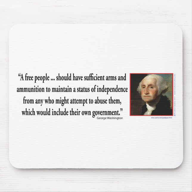 George Washington on Gun Rights Mouse Pad (Front)