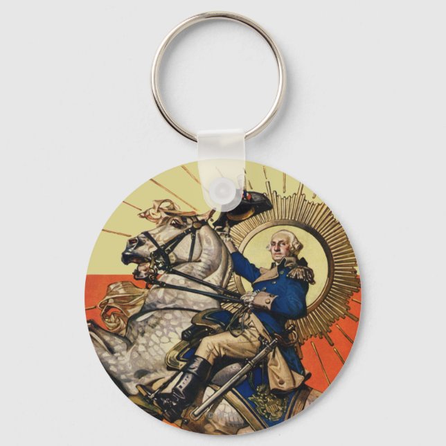 George Washington on Horseback Key Ring (Front)
