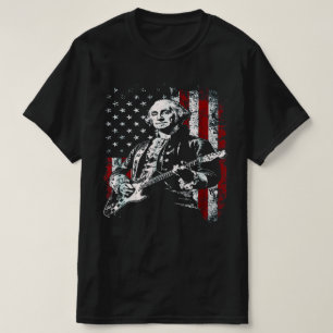 George Washington Playing Guitar Rock and Roll Ame T-Shirt