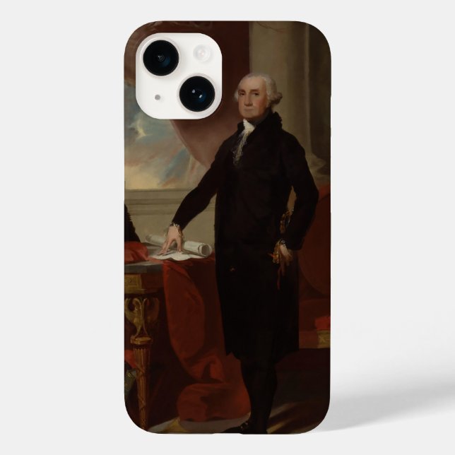George Washington Portrait By Gilbert Stuart Case-Mate iPhone Case (Back)