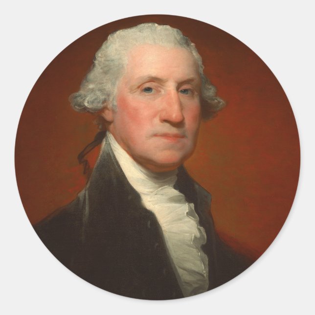 George Washington Portrait Classic Round Sticker (Front)