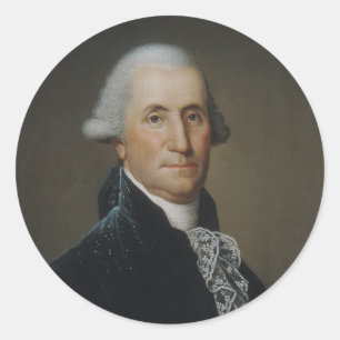 George Washington Portrait Painting Classic Round Sticker