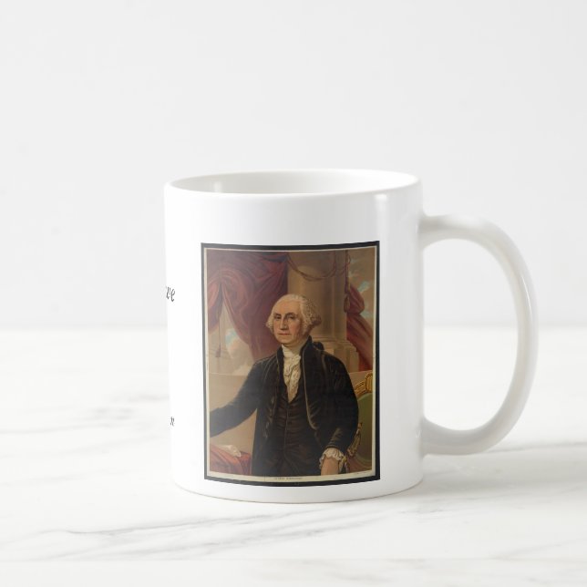 George Washington Portrait & Quote Mug (Right)