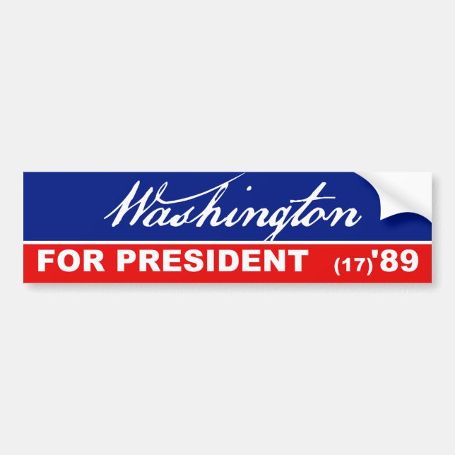 George Washington President 1789 Bumper Sticker (Front)