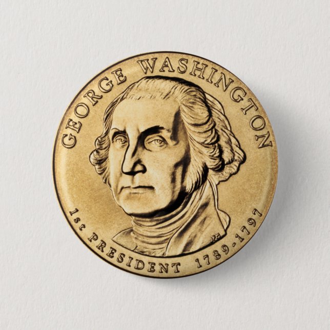 George Washington Presidential $1 Coin Button (Front)
