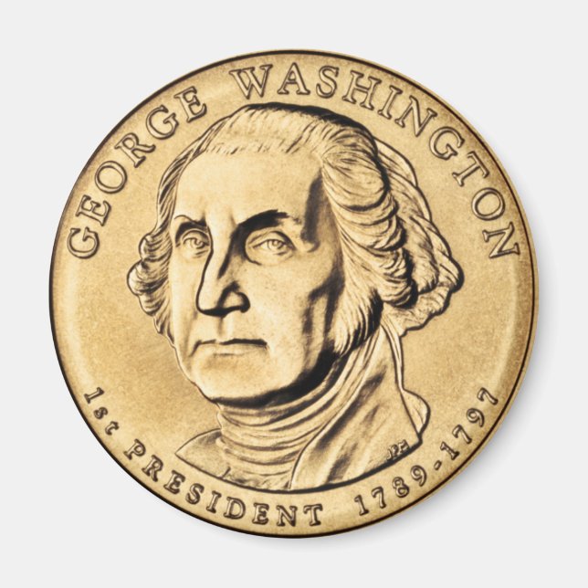 George Washington Presidential $1 Coin Magnet (Front)
