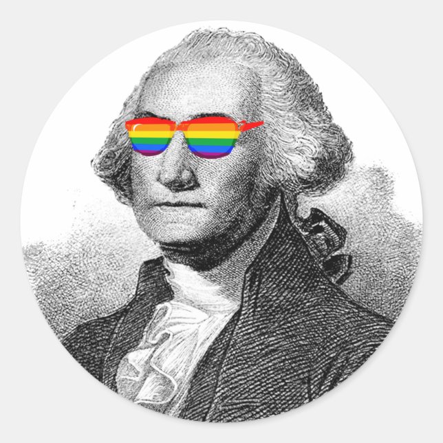 George Washington Pride Classic Round Sticker (Front)