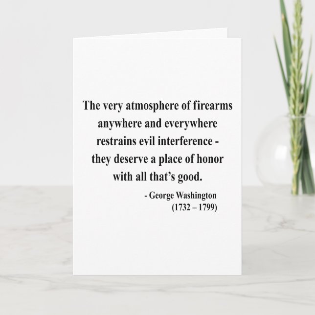 George Washington Quote 7a Card (Front)