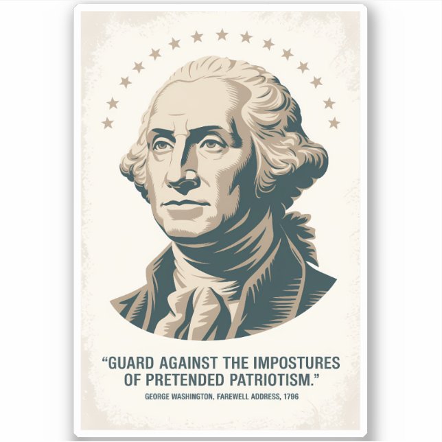 George Washington Quote American President Art (Front)