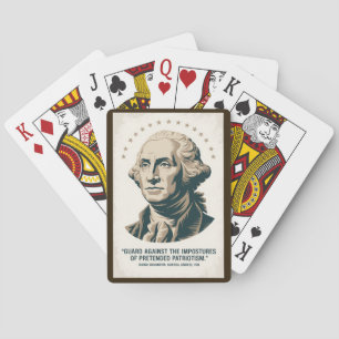 George Washington Quote American President Art Playing Cards