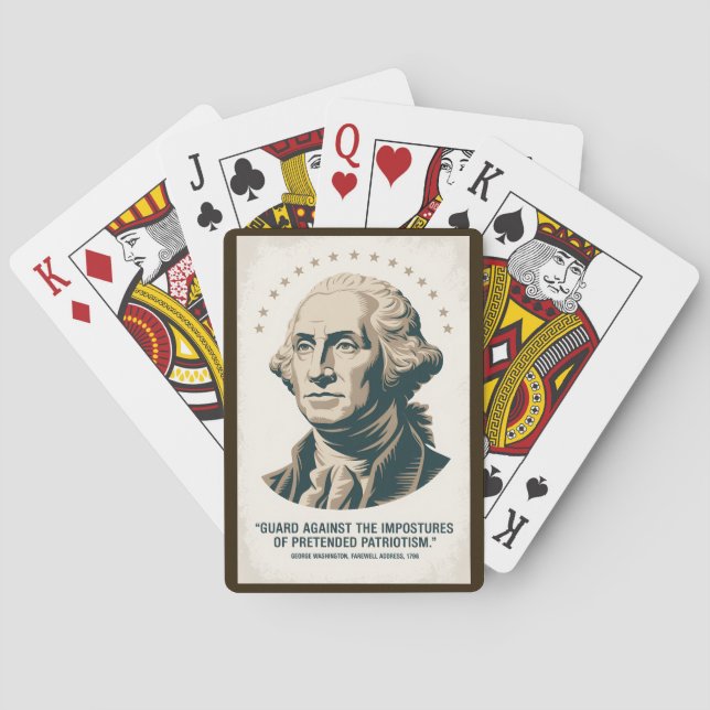 George Washington Quote American President Art Playing Cards (Back)