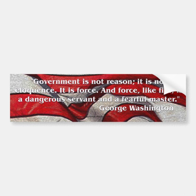 George Washington Quote Bumper Sticker (Front)