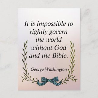 George Washington Quote Government and Religion  Postcard